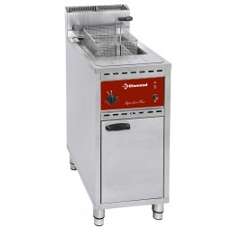 1x16 literes Diamond álló, gázüzemű olajsütő leeresztőcsappal